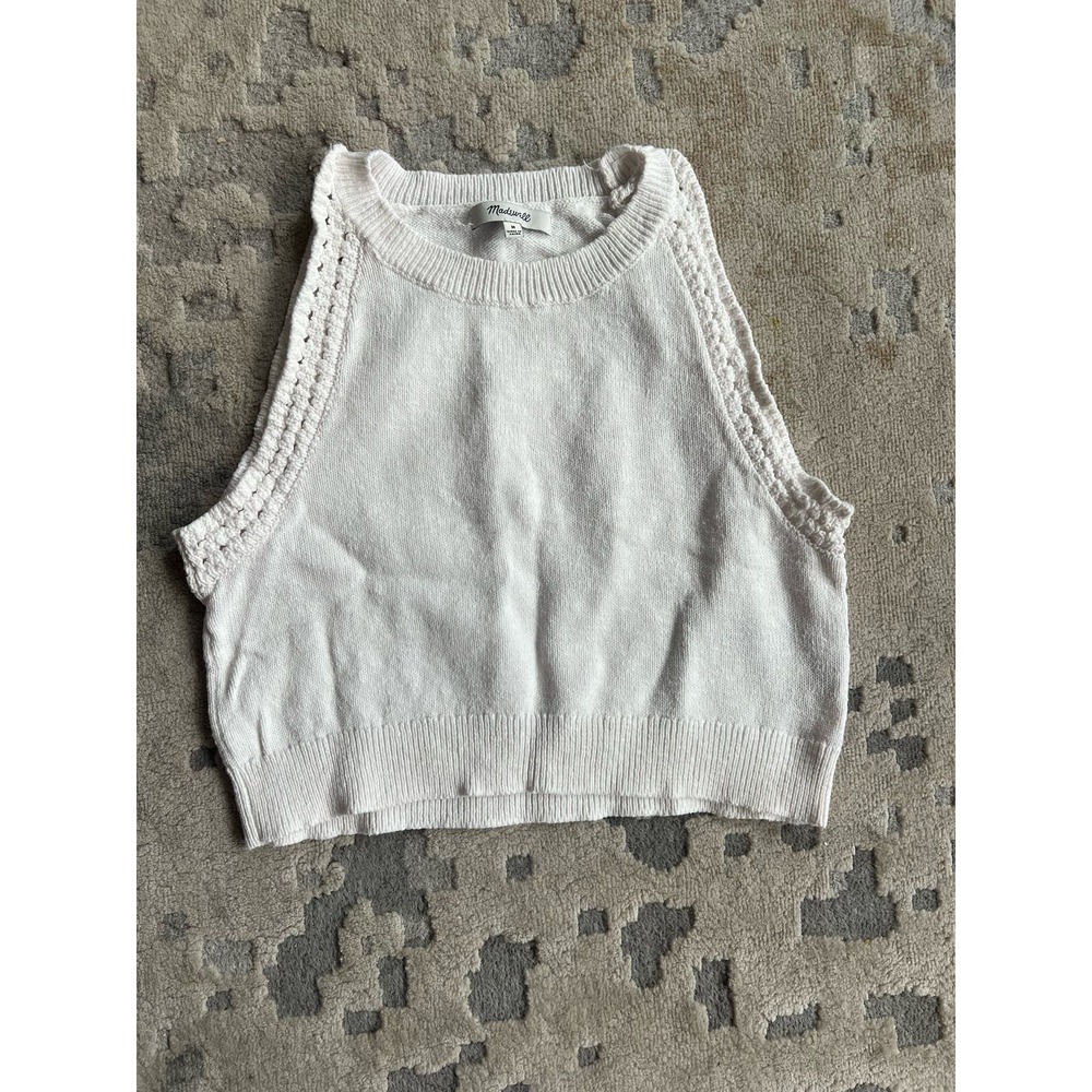 Madewell Sleevless Crop Sweater Top
